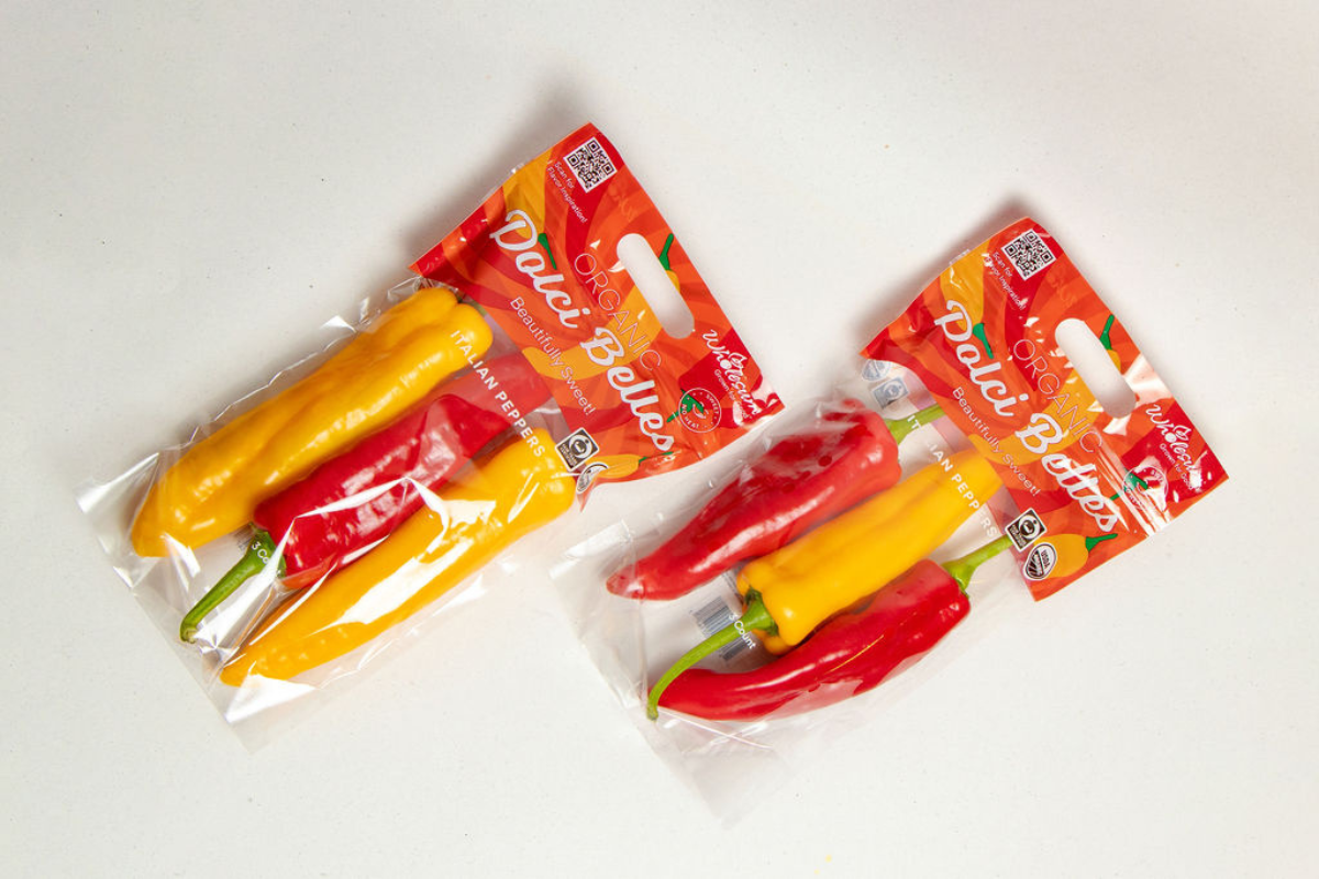 two bags of Italian long peppers
