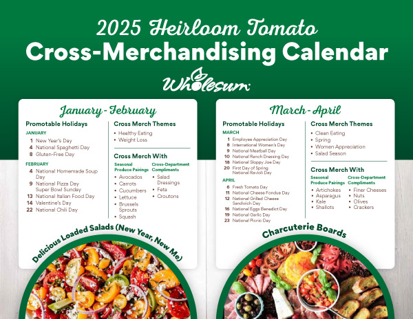 2025 Heirloom Tomato Cross-Merchandising Calendar