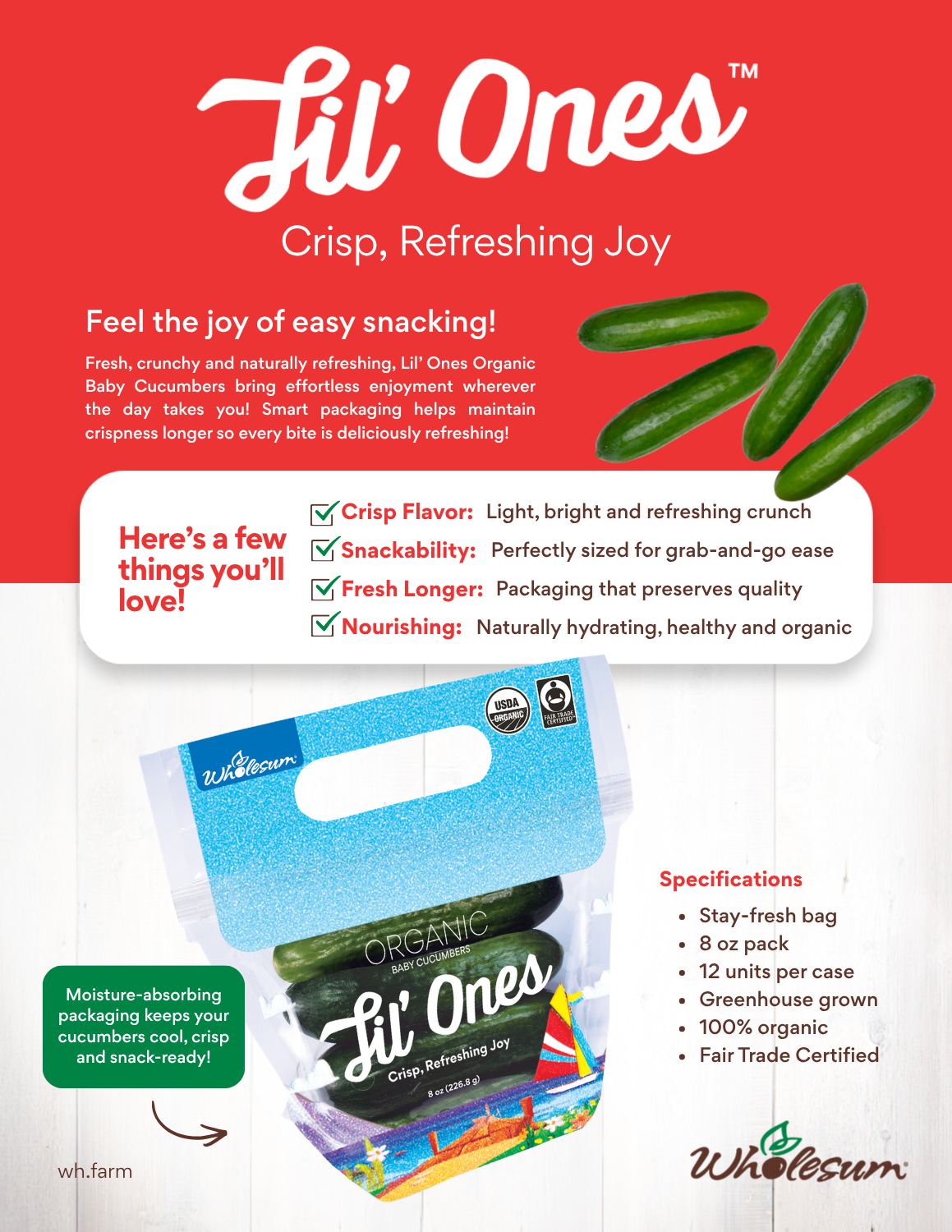 Lil Ones cucumbers one pager