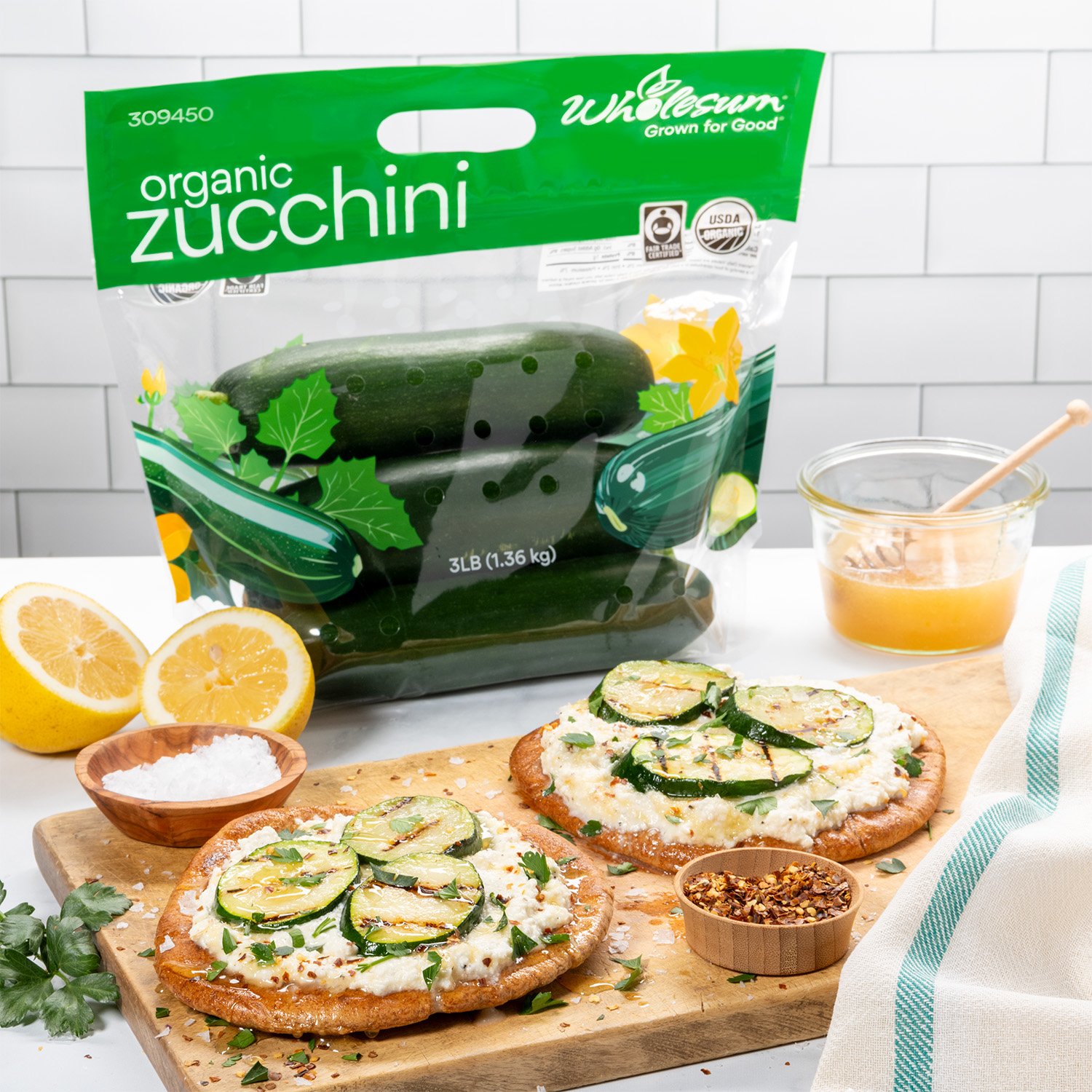 Zucchini flatbread