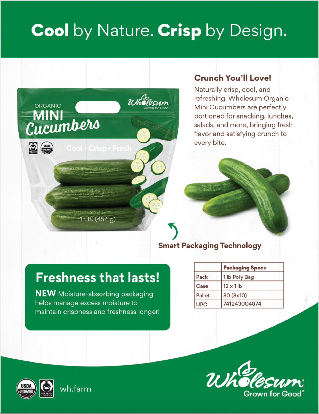 mini cucumber product sheet