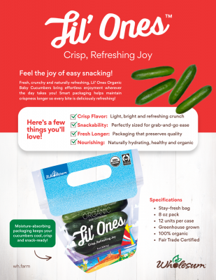 Lil Ones cucumbers one pager