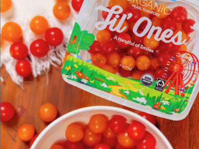 tiny snacking tomatoes on plate